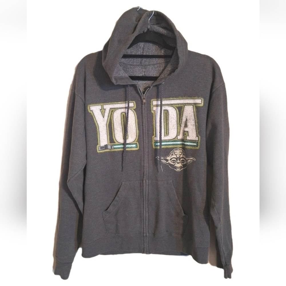 Disney Parks Star Wars Mandalorian Baby Yoda Grogu Hoodie Unisex Size M EUC